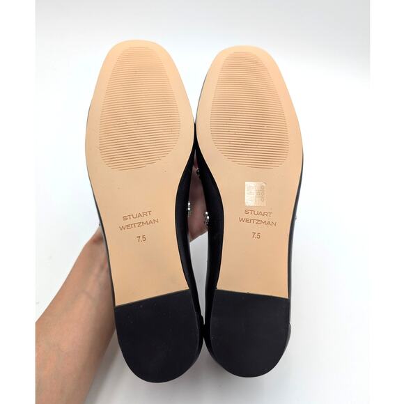 Stuart Weitzman Tammy Leather Ballet Flats Women's Black Size US7.5 EU38 - Picture 8 of 12